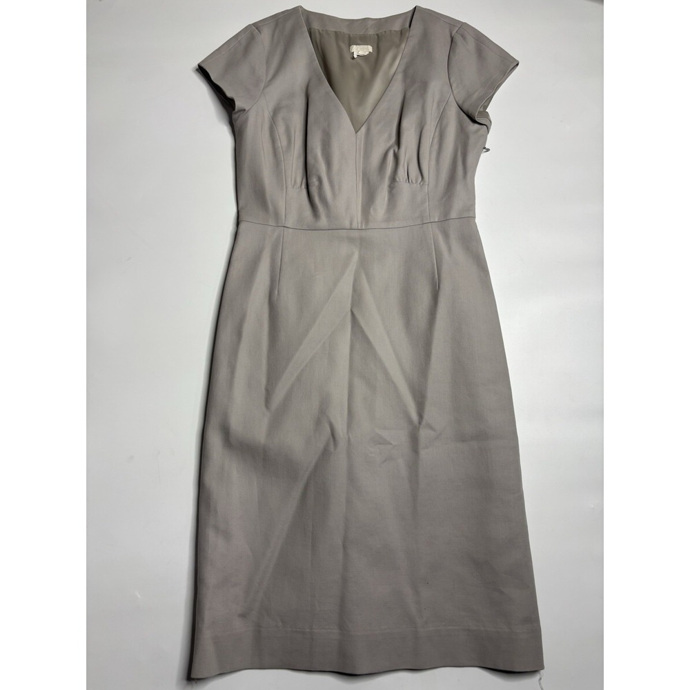 VTG J Crew Women's 4 Shift Dress V Neck Cap Sleeve Career Old Money Classy